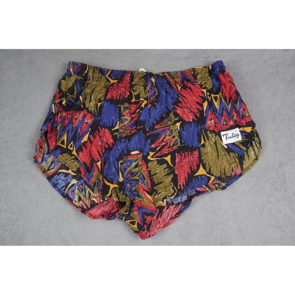 Vintage Tinley Running Shorts Mens XL Abstract Geometric Print Made in USA H412